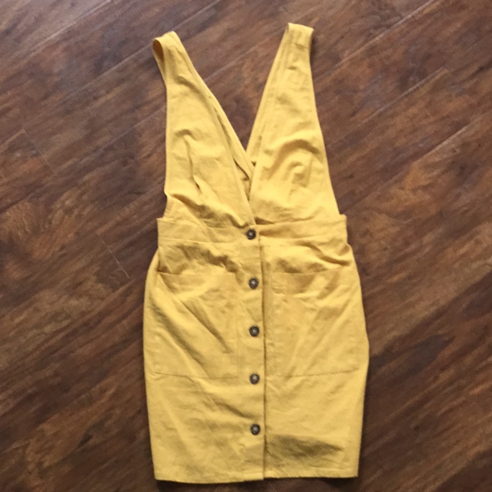 Mustard Yellow Overall Dress